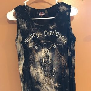 Harley Davidson Bling Cold Shoulder Long Sleeve